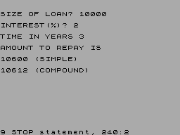Screen from Pay As You Go