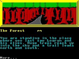 Screen from The Pendant of Logryn
