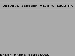 Screen from Phonedec