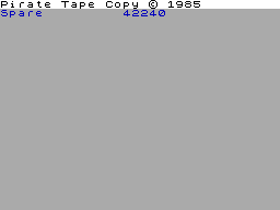 Screen from Pirate Tape Copy