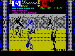 Screen from Pit-Fighter + Super Space Invaders