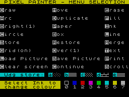Screen from Pixel Painter