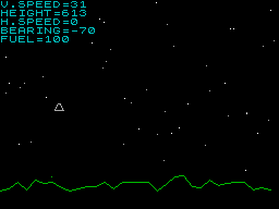 Screen from Planet Lander