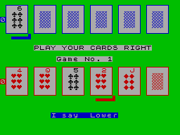 Screen from Play Your Cards Right