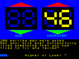 Screen from Play Your Cards Right