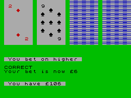 Screen from Play Your Cards Right