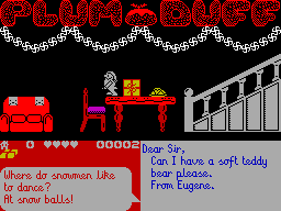 Screen from Plum Duff