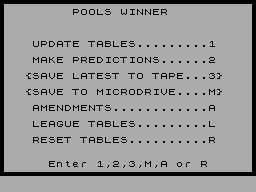 Screen from Pools Predictor