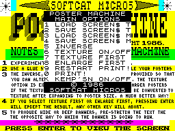 Screen from Poster Machine