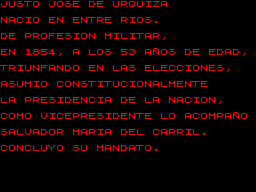 Screen from Presidentes y Vicepresidentes