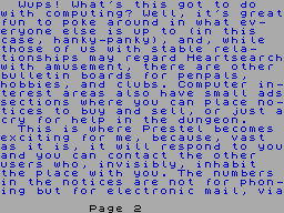 Screen from Prestel 2: Heartsearch
