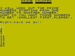 Screen from Prime Calculator