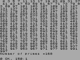 Screen from Primes by Div