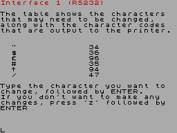 Screen from Printer Software