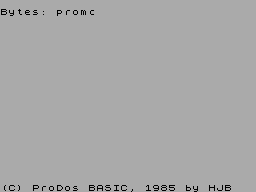 Screen from ProDOS Basic
