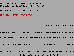 Screen from Pro Loader