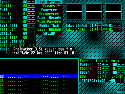 Screen from Pro Tracker
