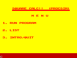 Screen from Procsim