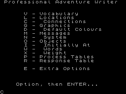 Screen from Professional Adventure Writer