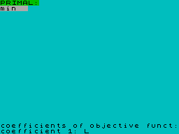 Screen from Professional Linear Programming