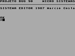 Screen from Projeto BUG90