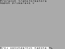 Screen from Proracun Transformatora