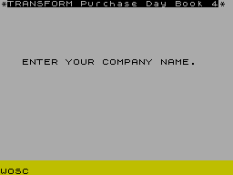 Screen from Purchase Day Book