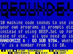 Screen from QSounds