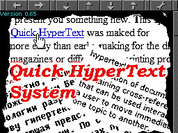 Screen from Quick HyperText System