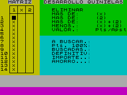 Screen from Quinielas
