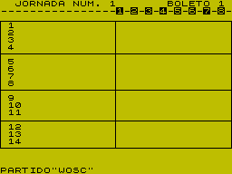Screen from Quinielas