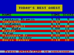 Screen from Quiz Quest
