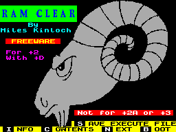Screen from RAM Clear