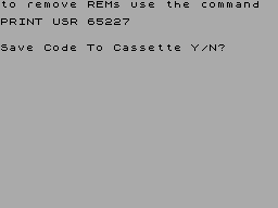 Screen from REM Remover