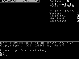Screen from RST Commander