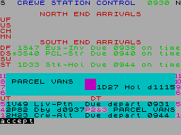 Screen from RTC Crewe