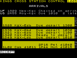 Screen from RTC Kings Cross