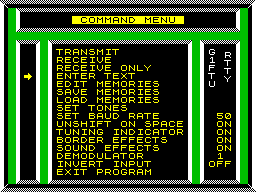 Screen from RTTY