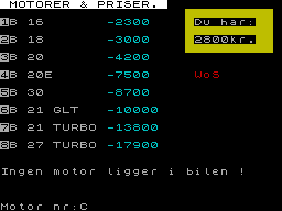 Screen from Racing