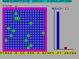 Screen from Radioactive Decay Simulation