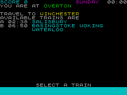 Screen from Railtour South