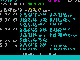 Screen from Railtour West