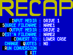 Screen from Recap