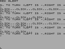 Screen from Red Alert!