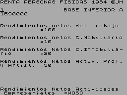 Screen from Renta Personas Fisicas