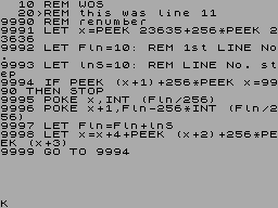 Screen from Renumber
