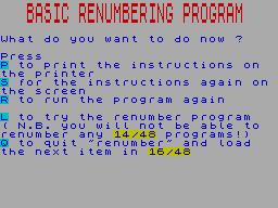 Screen from Renumber