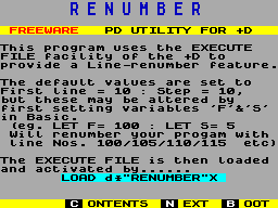 Screen from Renumber