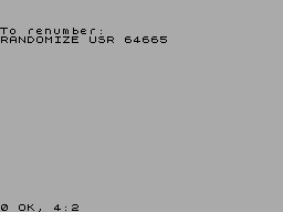 Screen from Renumber