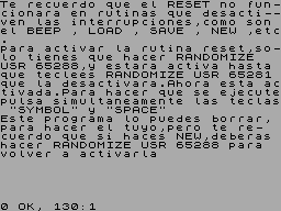 Screen from Reset